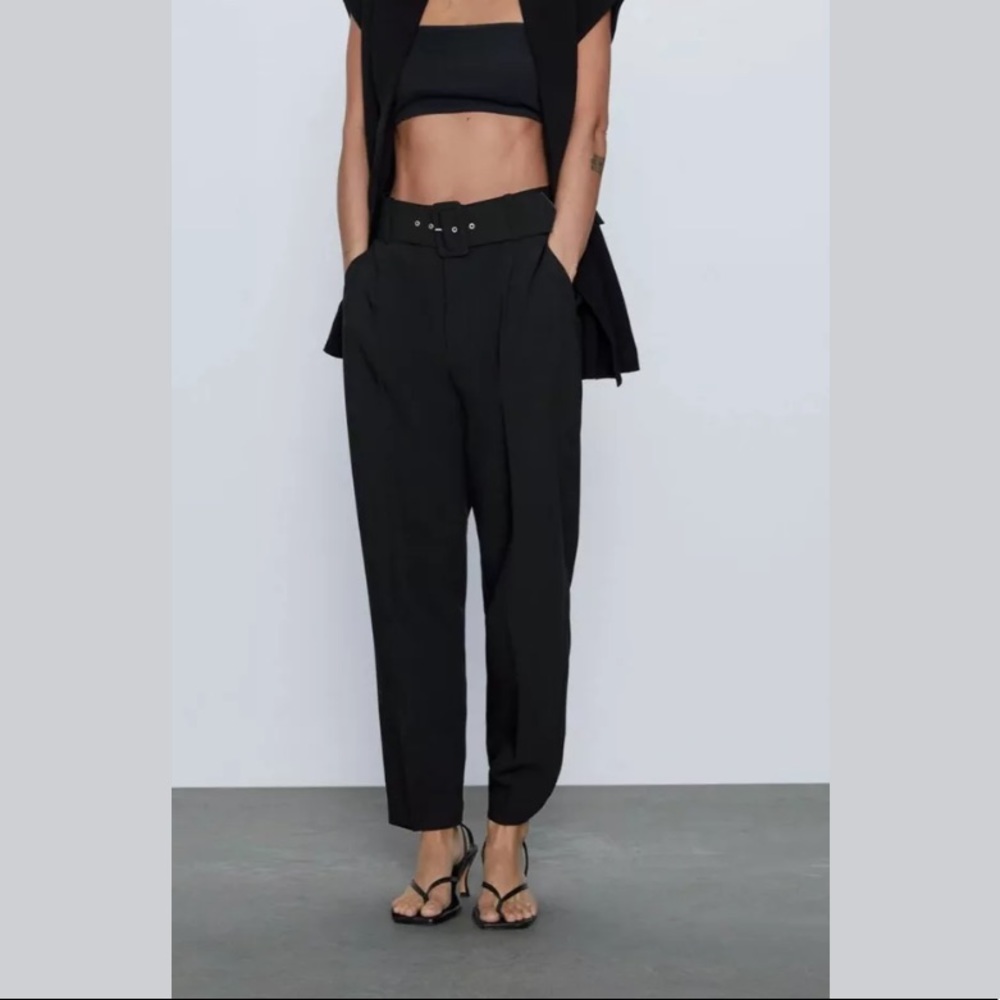 Zara high waisted belted pants - Picture 11 of 12